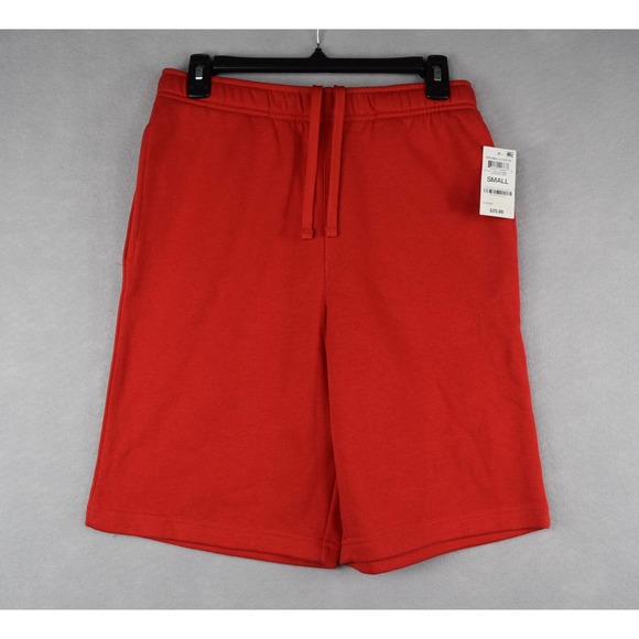 ID Ideology Men's Small Fleece Shorts 2-Pocket Drawstring Waist Licorice Red - Picture 2 of 8